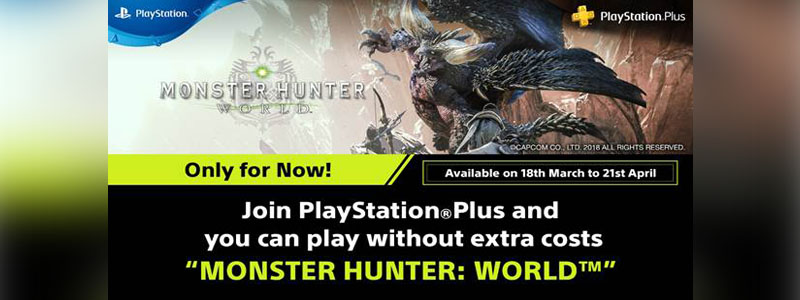 SIES แจกเกม “Monster Hunter: World™” ฟรี!  สำหรับสมาชิก PlayStation®Plus และ “Monster Hunter World: Iceborne™” ในราคาสุดพิเศษ