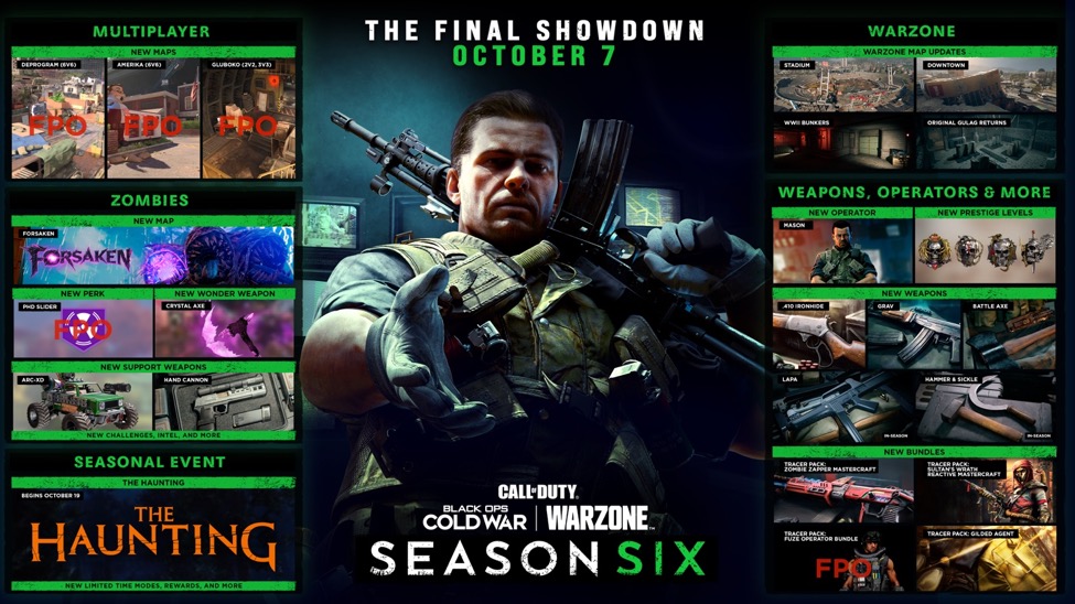 เตรียมตัวให้พร้อมสำหรับการเผชิญหน้าครั้งสุดท้าย ซีซั่นที่ 6 ของ Call of Duty®: Black Ops Cold War และ Call of Duty®: Warzone™ จะมาในวันที่ 7 ตุลาคม