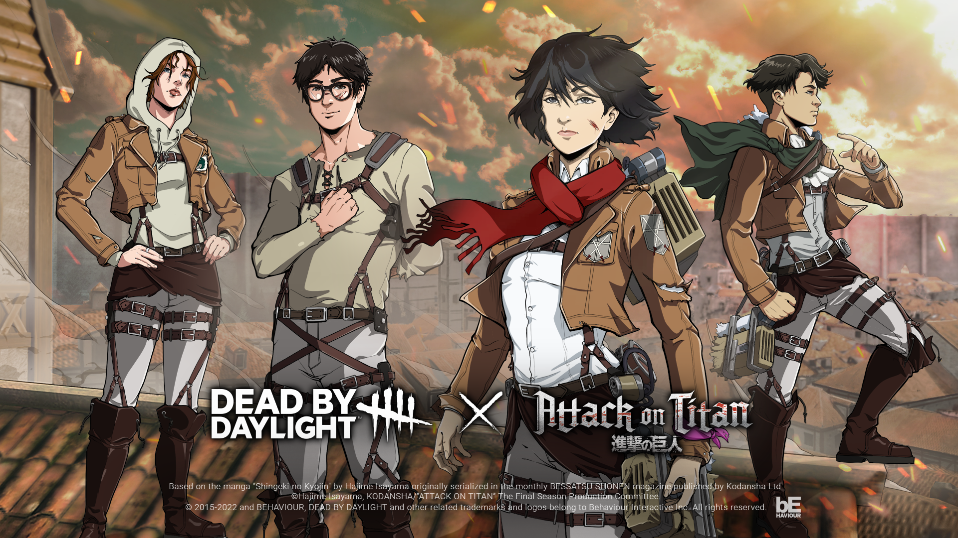 เปิดตัวสกินใหม่จากการ์ตูนดังอย่าง ‘Attack on Titan’ พร้อมเข้าสู่โลกของ Dead by Daylight แล้วตอนนี้