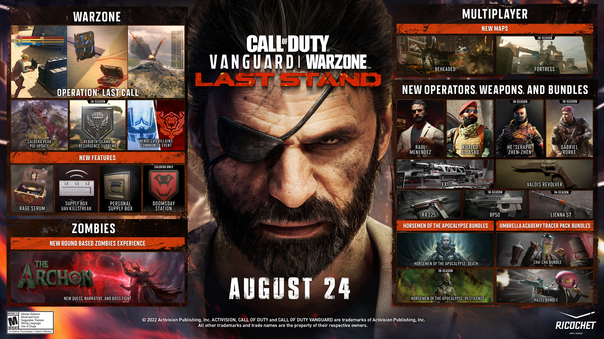 ตำแหน่งไม่นานตำนานตลอดไปใน Last Stand - ซีซันสุดท้ายของ Call of Duty Vanguard และ Call of Duty: Warzone พร้อมให้เล่น 24 สิงหาคมนี้