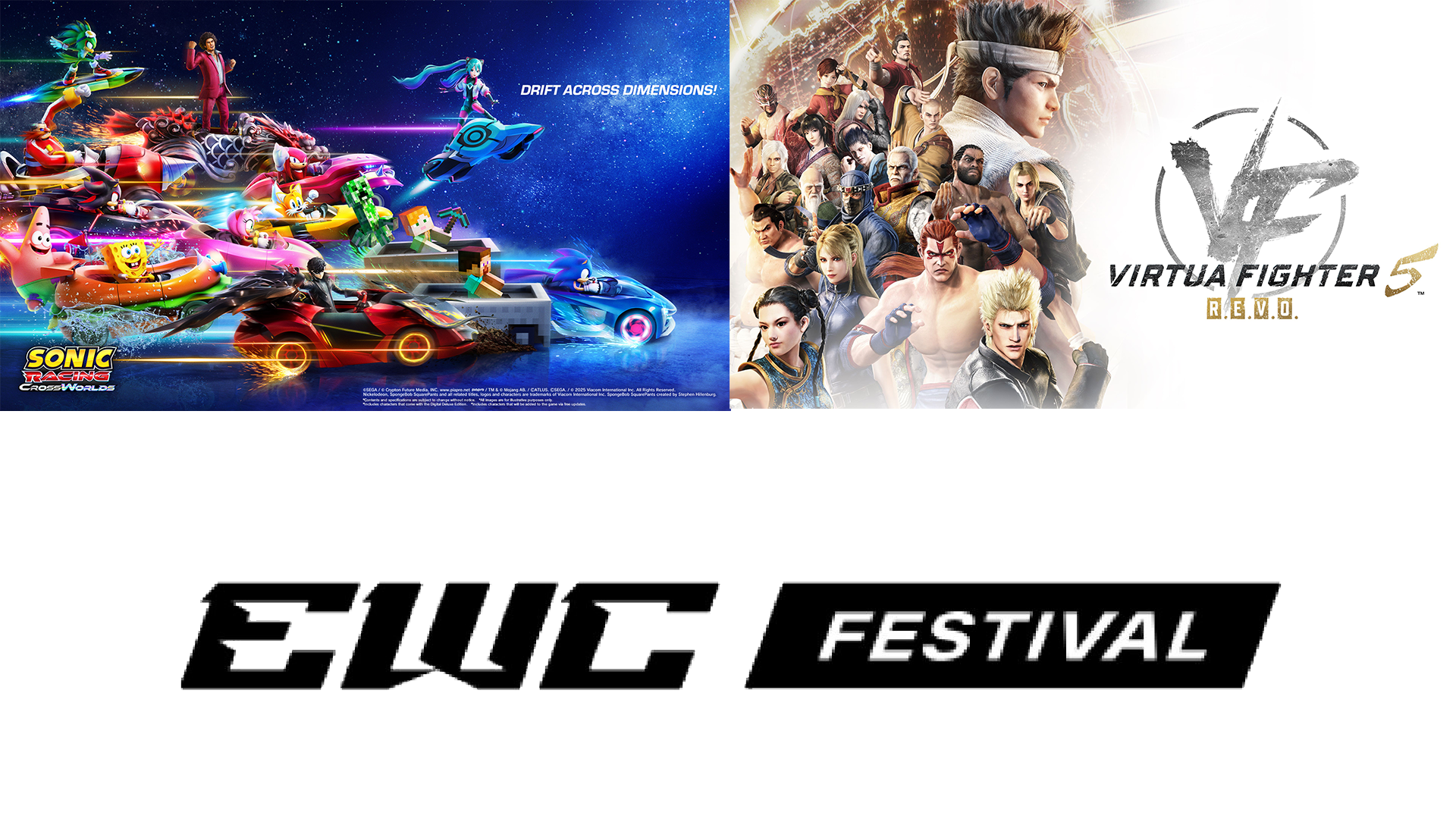 ประกาศแมตช์การแข่งขัน Sonic Racing: CrossWorlds และ Virtua Fighter 5 R.E.V.O. สำหรับ Esports World Cup 2025