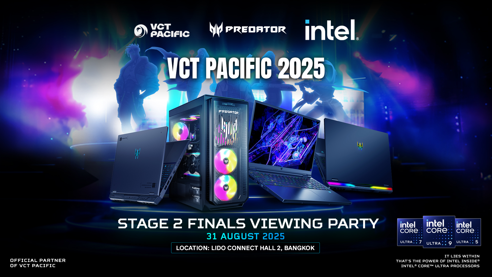 Predator x Intel เปิดแคมเปญใหญ่! พาแฟน VALORANT บินลัดฟ้าเชียร์  VCT 2025 PACIFIC Stage 2 รอบไฟนอลที่ญี่ปุ่น