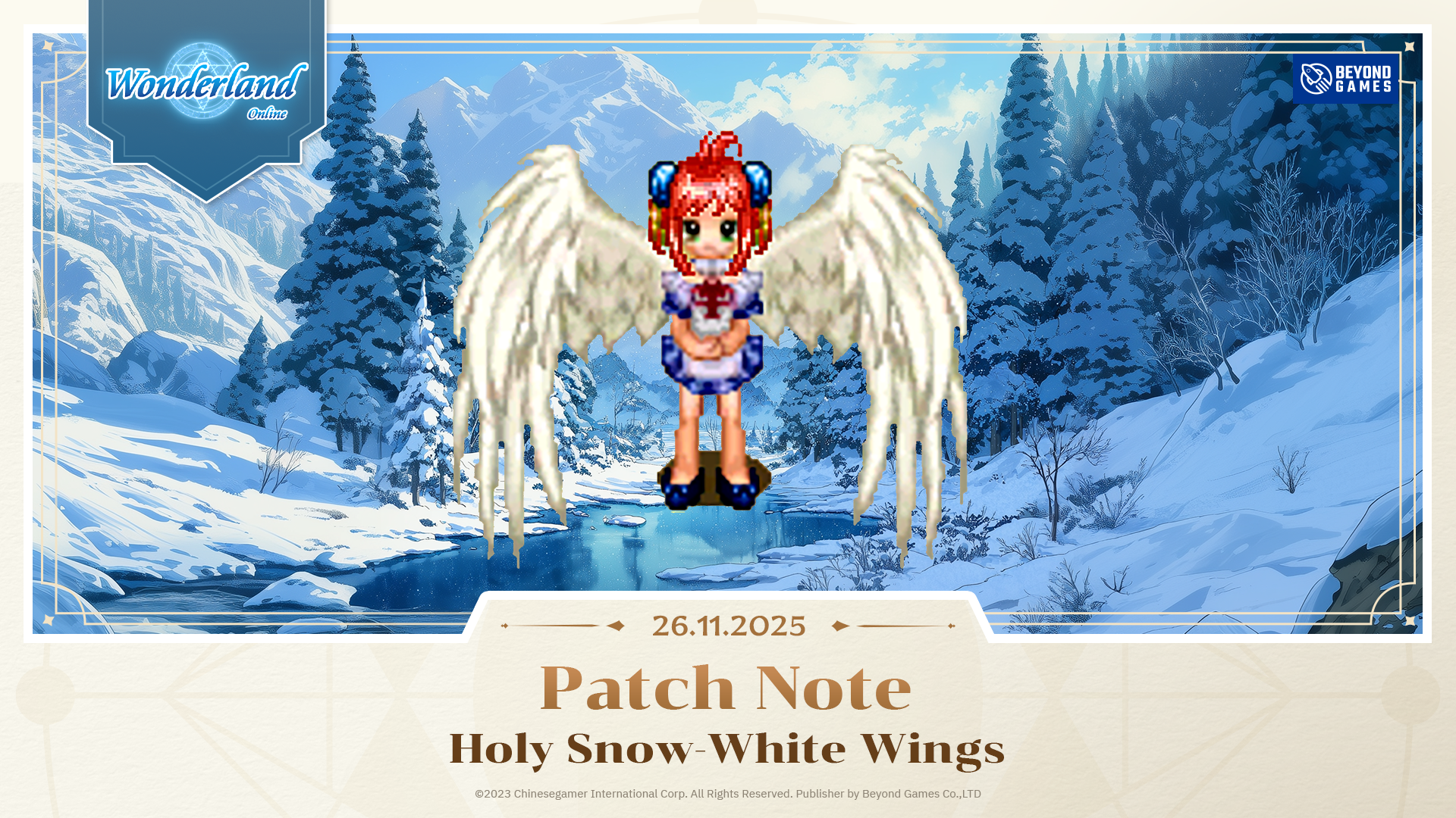 Wonderland Online New Patch Holy Snow Wings