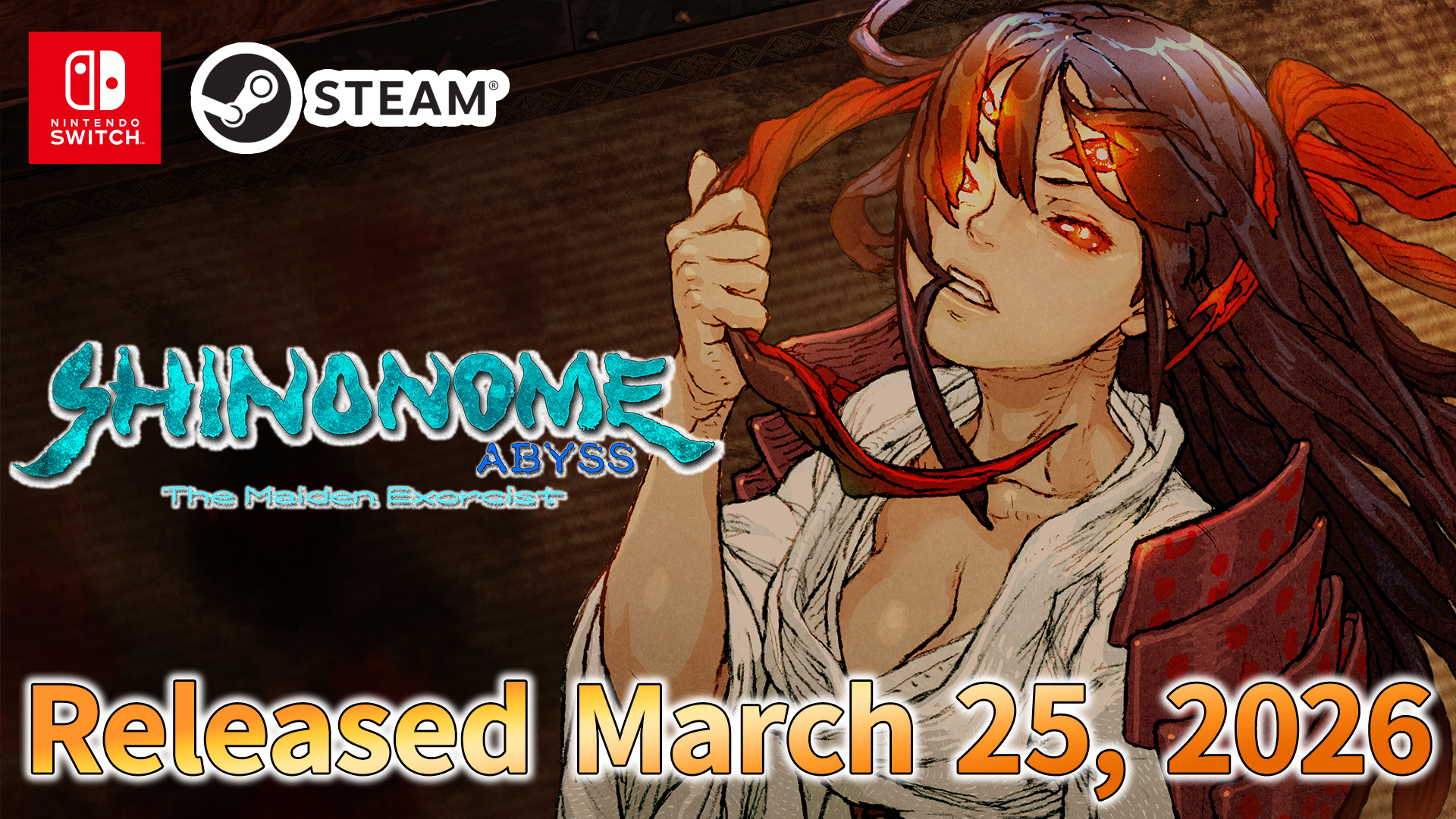 SHINONOME ABYSS: The Maiden Exorcist เตรียมวางจำหน่าย 25 มีนาคม 2026