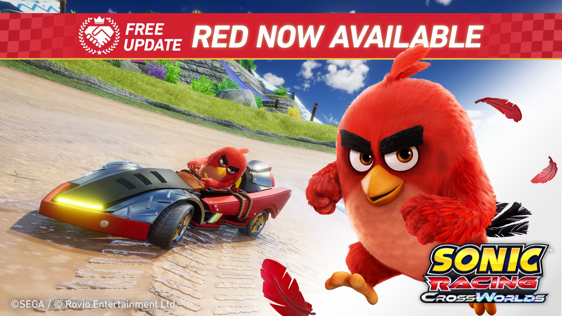 Sonic Racing: CrossWorlds ปล่อยอัปเดตฟรี Red จาก Angry Birds พร้อมให้เล่นแล้ววันนี้!เทศกาล Angry Birds Festival กำลังจะเริ่มขึ้นเร็ว ๆ นี้!